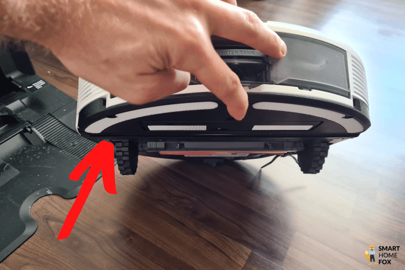 Застежка-липучка на моющей пластине Roborock S7 Pro Ultra.